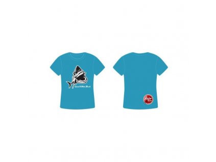 T-Shirt Fair Seeds Great White Shark, blau Herren, L